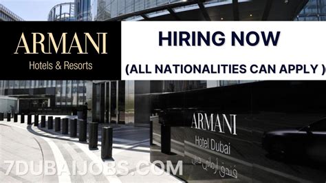 armani hotel dubai careers|giorgio armani job opportunities.